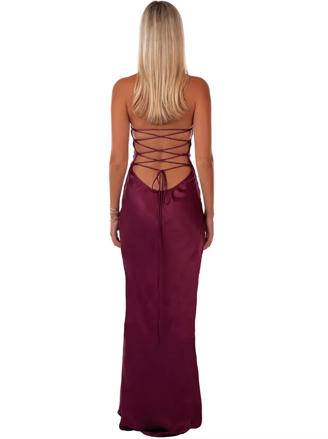 I Am Delilah Jade Maxi Dress Berry Size S / AU 8-10 for rent on The Volte - main image