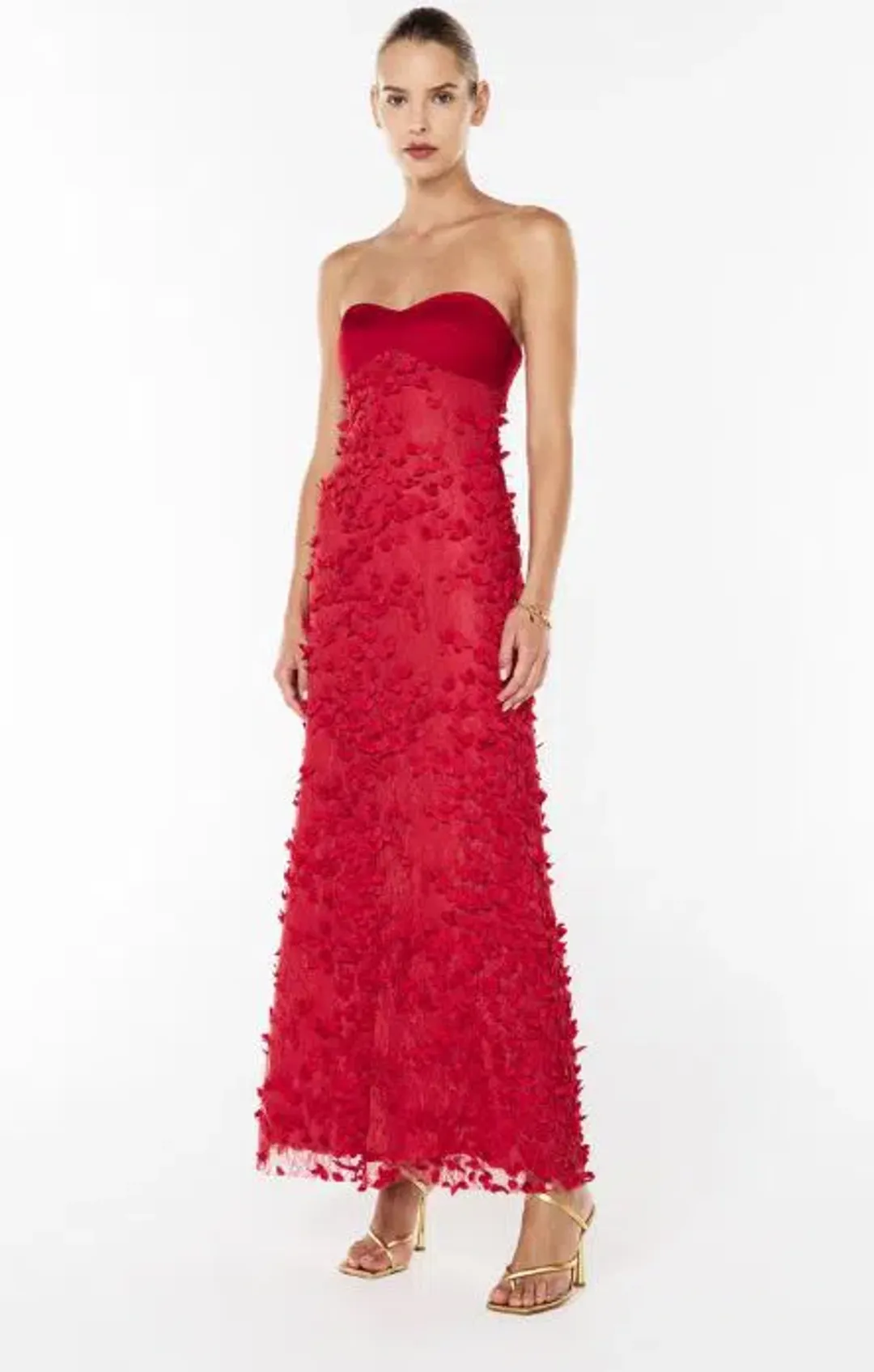 Manning Cartell Enchantment Balconette Gown in Scarlet Red Size 8 for rent on The Volte - main image