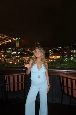 Kookai Oyster Backless Vest and Willow Pants Set Cloud Blue Size 10 for rent on The Volte - image 3