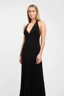 Kookai Koko Deep Vee Dress Midi Black Size AU 8 for rent on The Volte - image 3