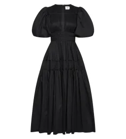 Aje Fallingwater Ruched Midi Dress Black Size XXL/AU 16 for rent on The Volte - image 8