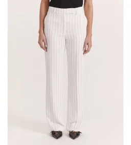 Saba Dharma Pinstripe Wide Leg Pants in White Size AU 6 for rent on The Volte - image 8