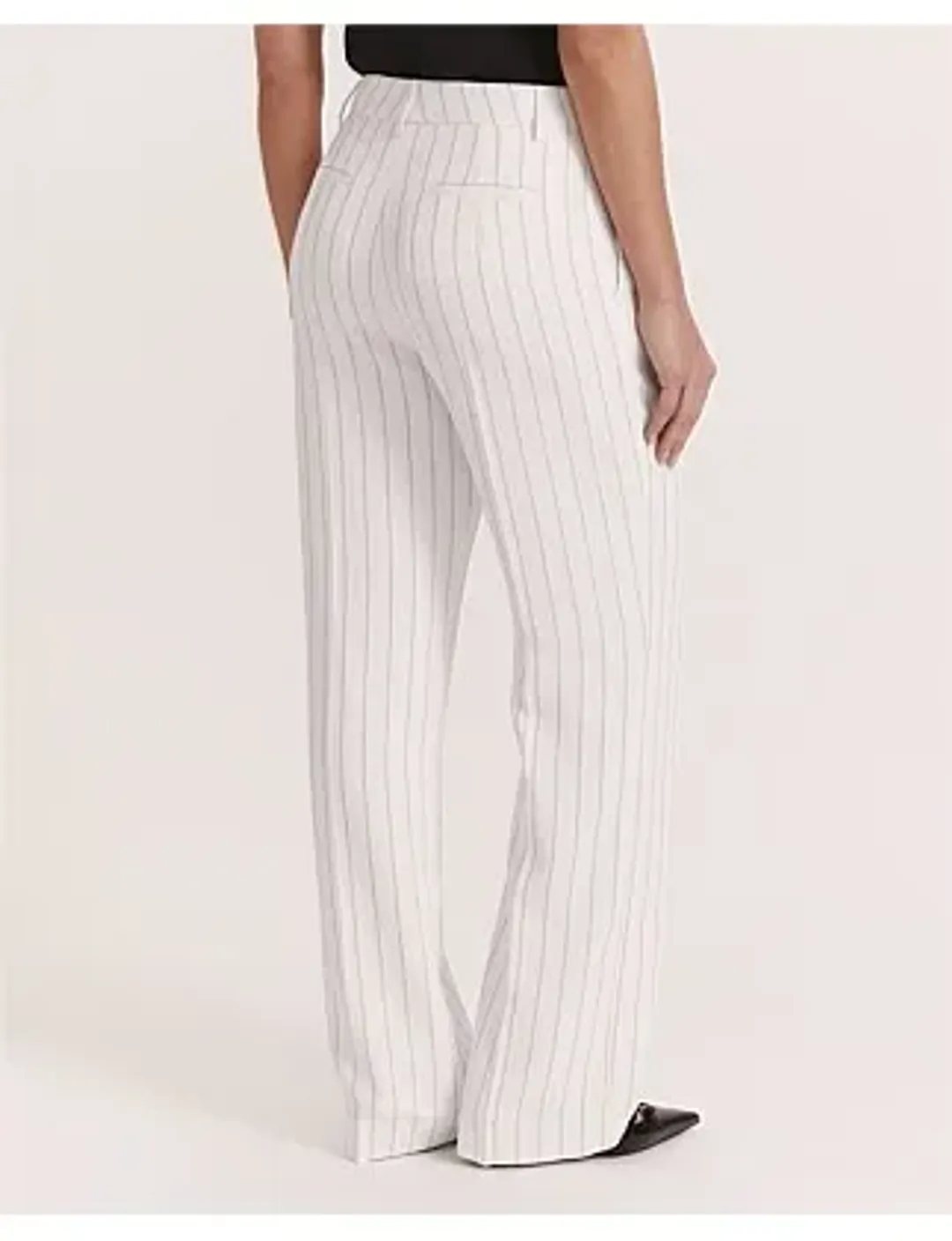 Saba Dharma Pinstripe Wide Leg Pants in White Size AU 6 for rent on The Volte - main image