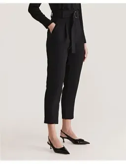 Saba Dharma Belted Slim Pants in Black Size AU 4 for rent on The Volte - image 3