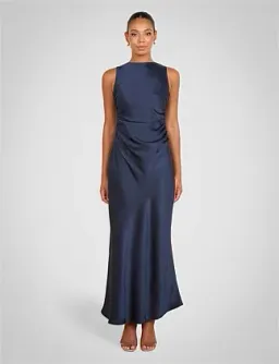 Pilgrim Gita Boat Neck Dress In Navy Size AU 10 for rent on The Volte - image 1