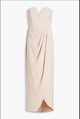 Shona Joy Strapless Draped Satin Maxi Dress Blush Size 16 for rent on The Volte - image 3