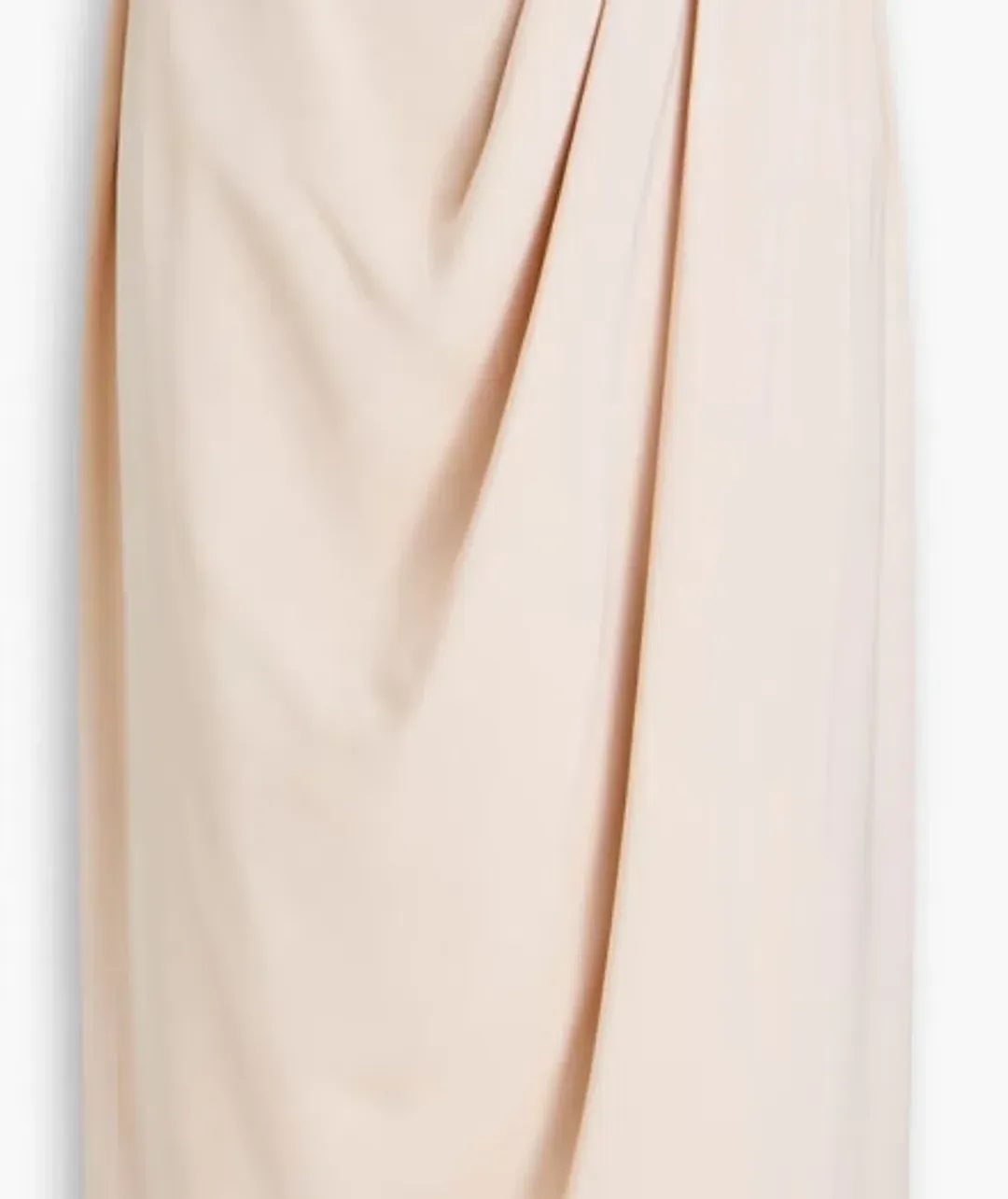 Shona Joy Strapless Draped Satin Maxi Dress Blush Size 16 for rent on The Volte - main image