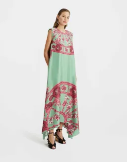 La DoubleJ Zodiac Placee Acquamarine in Silk Twill San Carlo Dress AU 10 for rent on The Volte - image 2