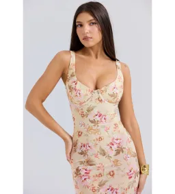 House of CB Robina Honeyflower Sheer Maxi Dress Print Size XS/AU 6 for rent on The Volte - image 3