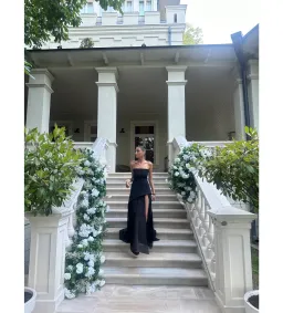 Matterstore Monaco Black Dress with Scarf Black Size 10 for rent on The Volte - image 2