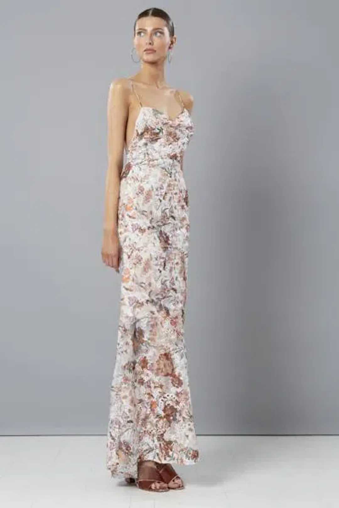 Winona Tigerlily Cowl Maxi Dress Print Size 8  for rent on The Volte - main image