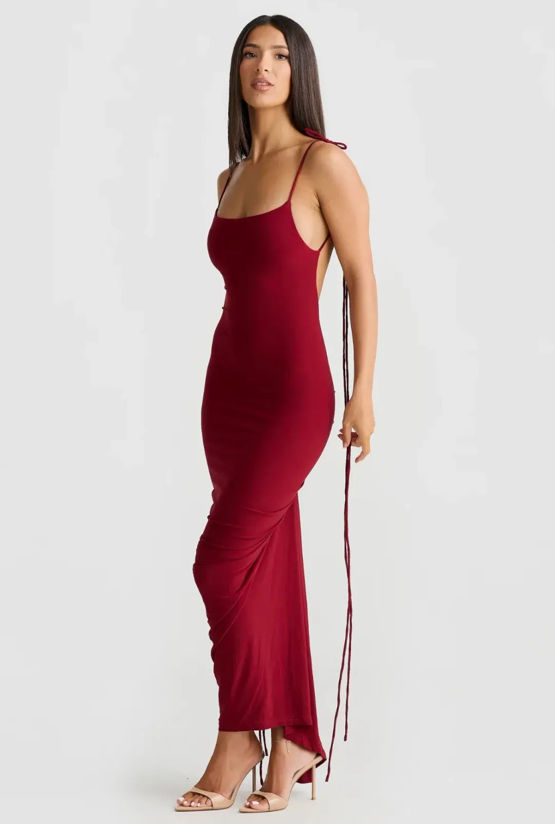 Melani Azari Dress Wine Maxi Size AU 6 for rent on The Volte - main image