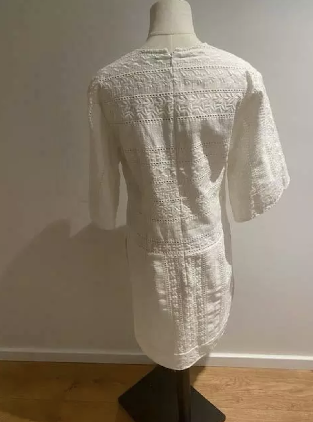 LOVER THE LABEL Italian Linen White Embroidery Dress Size S/M for rent on The Volte - main image