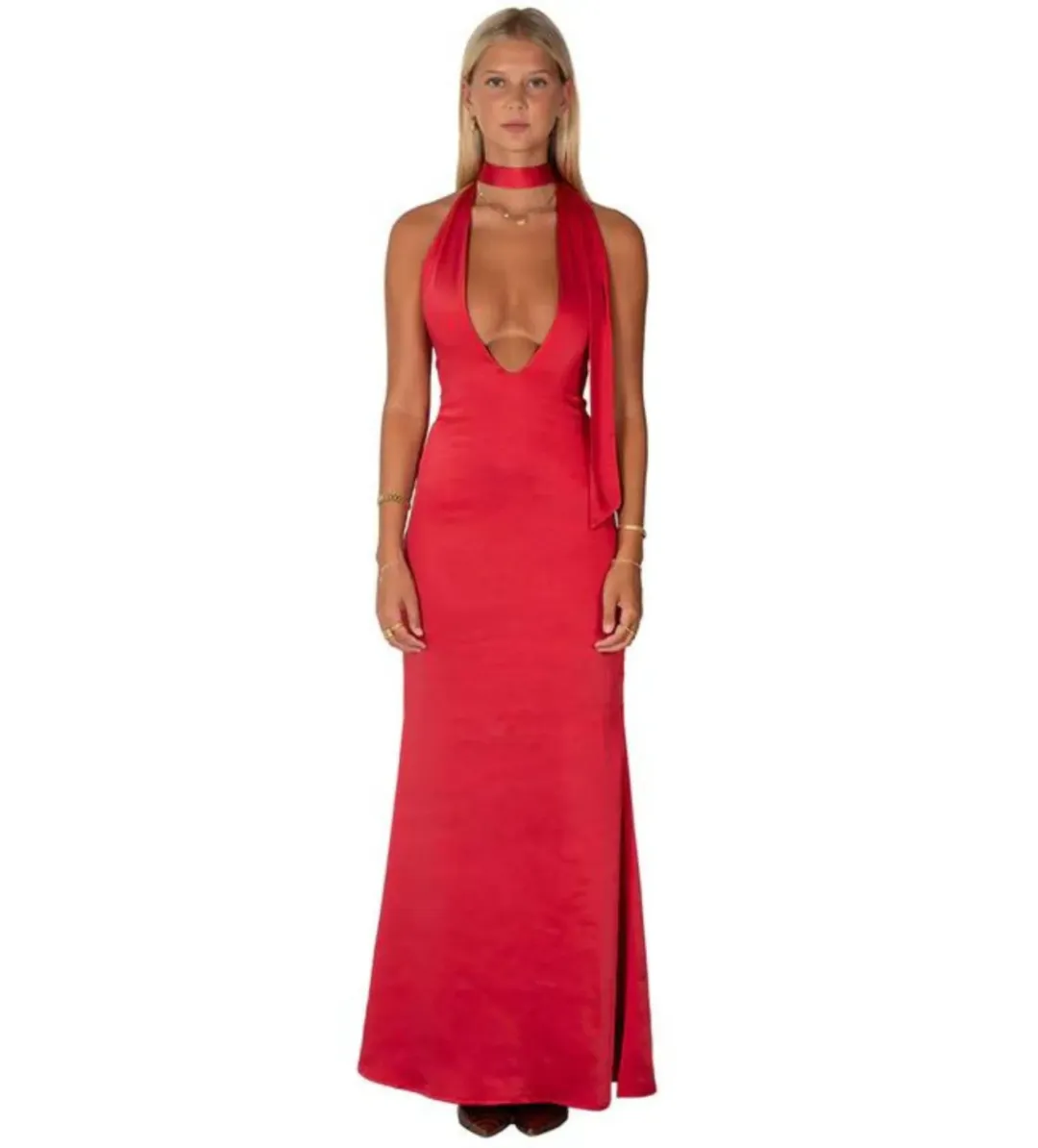 I am Delilah Margot Maxi Dress Cherry Size 6 for rent on The Volte - main image