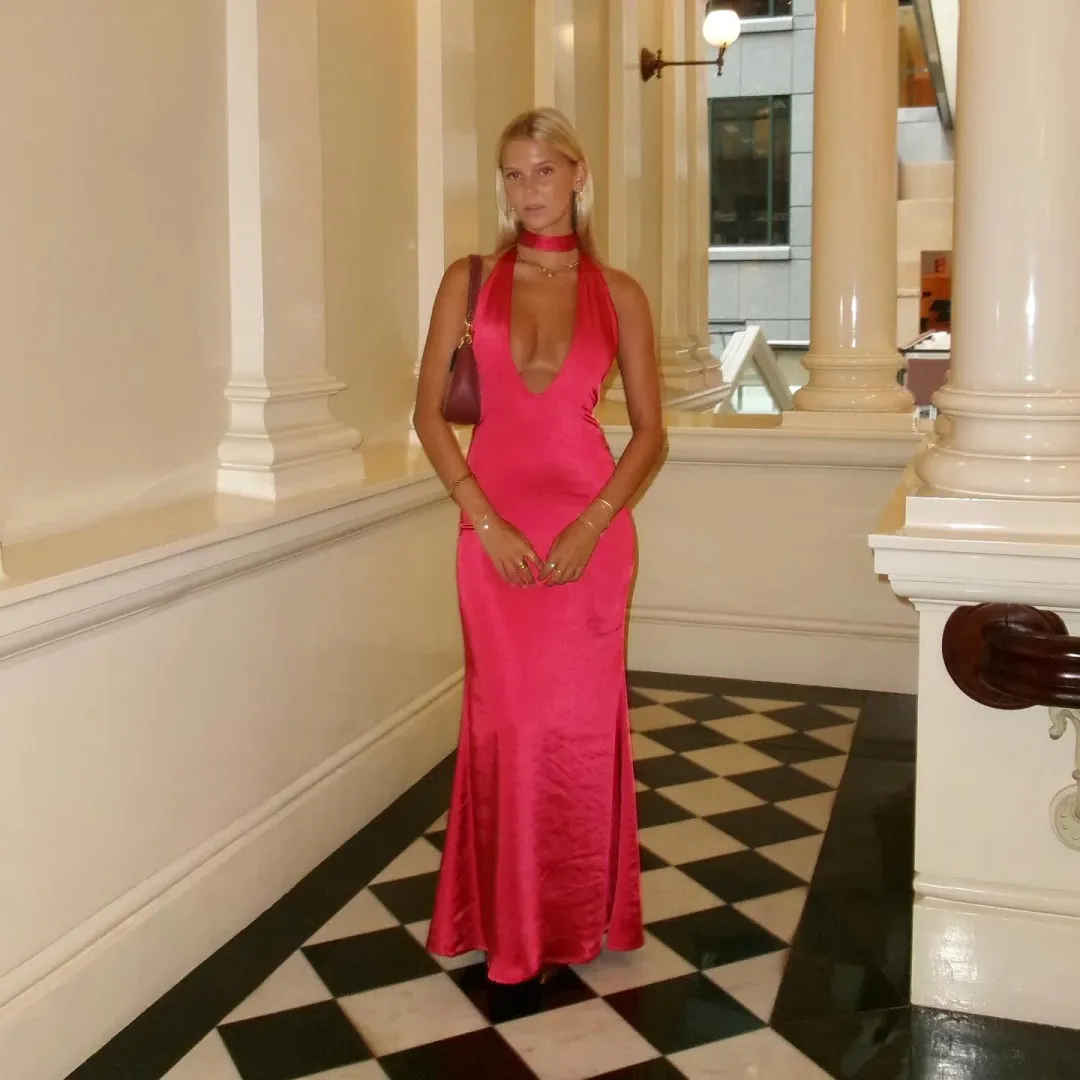 I am Delilah Margot Maxi Dress Cherry Size 6 for rent on The Volte - main image