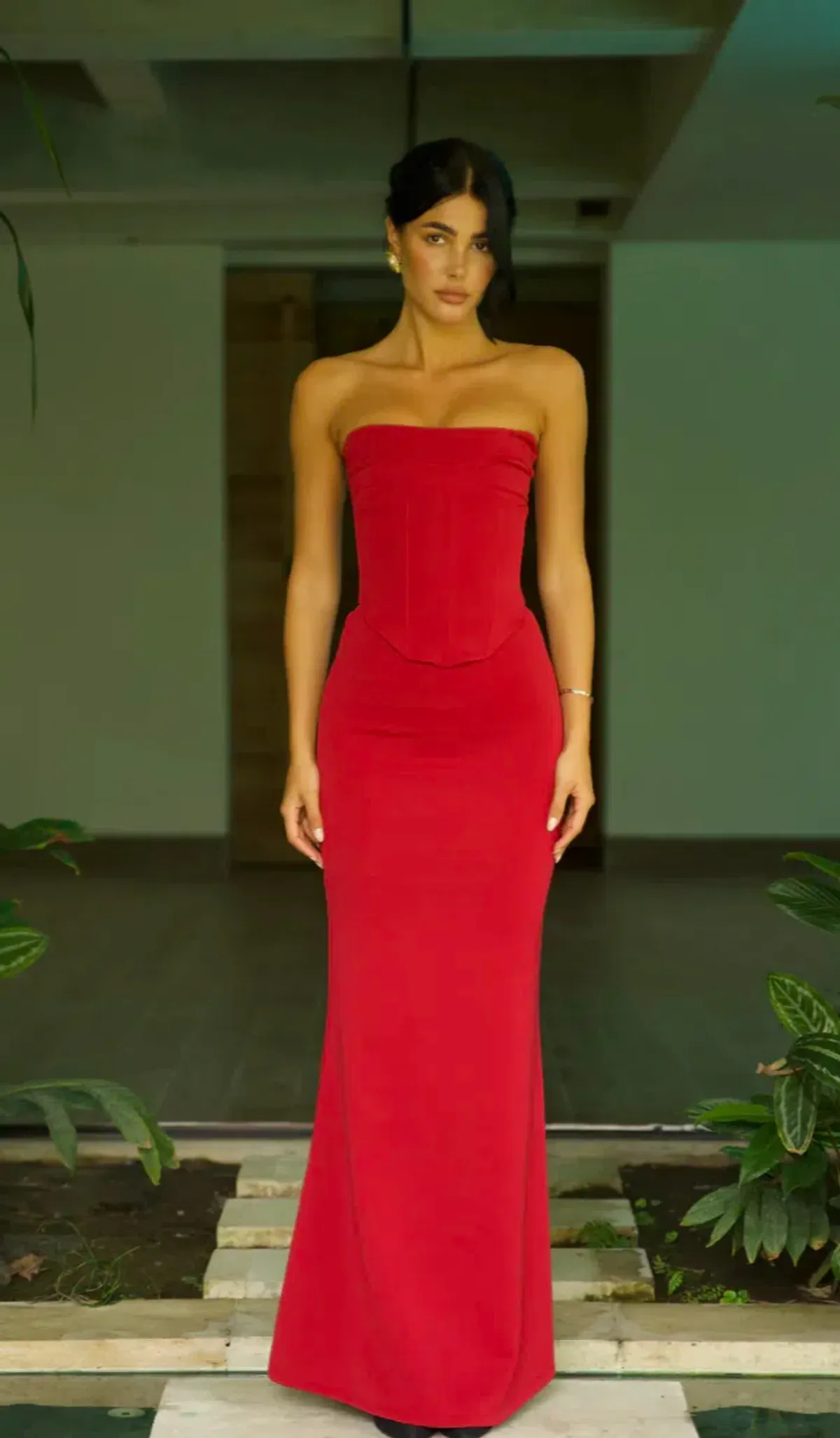 HNTR the Label Louie Gown Wine Size M/AU 10 for rent on The Volte - main image