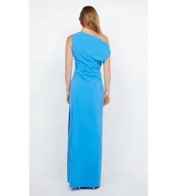 Bec & Bridge Angelina Asym Maxi Dress in Mid Blue Size 8 for rent on The Volte - image 4