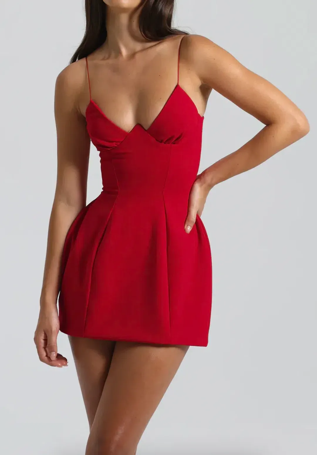Natalie Rolt Maya Mini Dress Red Size 0 / Aus 6 for rent on The Volte - main image