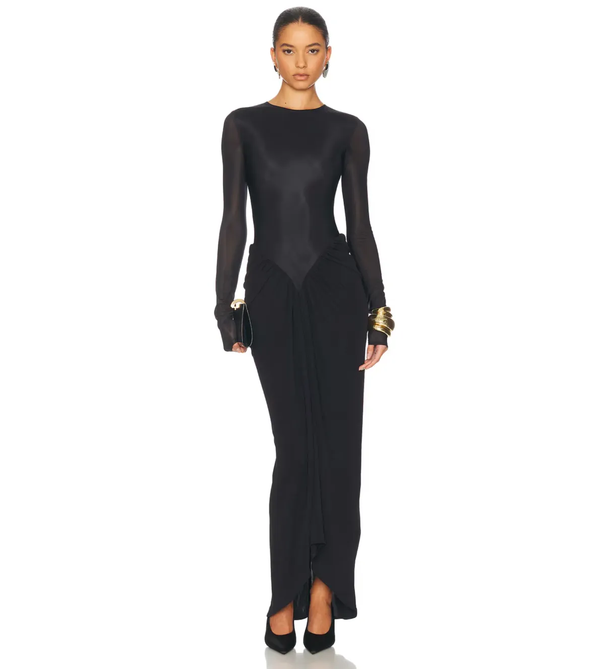 Helsa The Margot Dress Black Size XS / AU 6 - 8 for rent on The Volte - main image