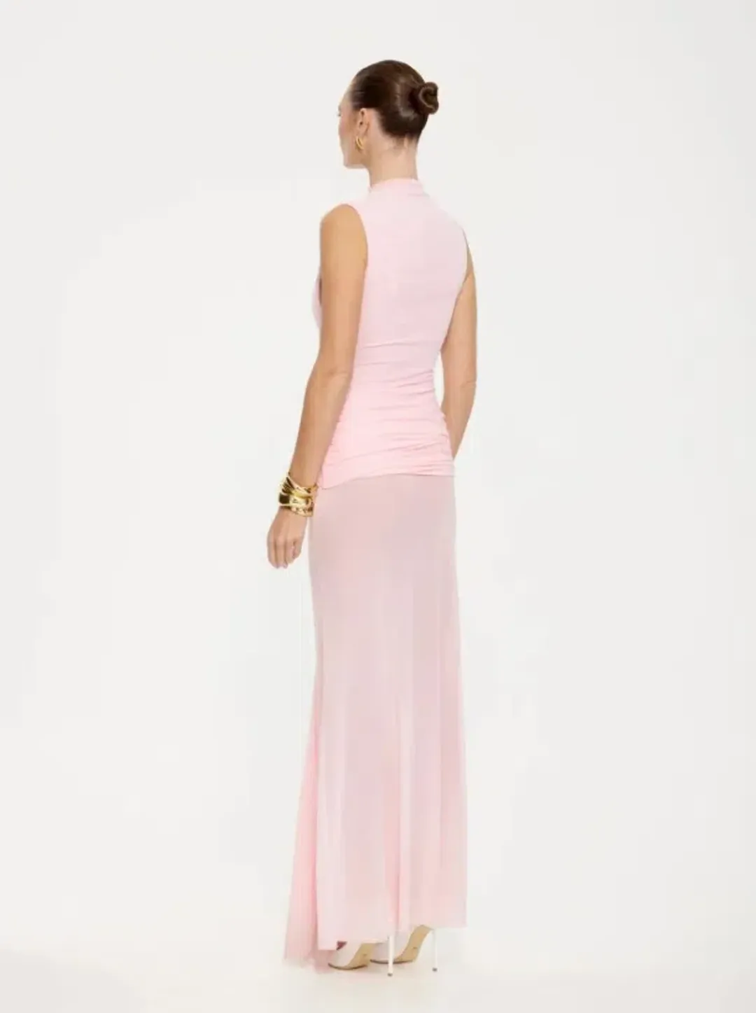 Effie Kats Roza Maxi Dress Petal Pink Size AU 10 for rent on The Volte - main image