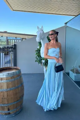 Acler Avonlea Midi Dress Celeste Blue Size 8 for rent on The Volte - image 2