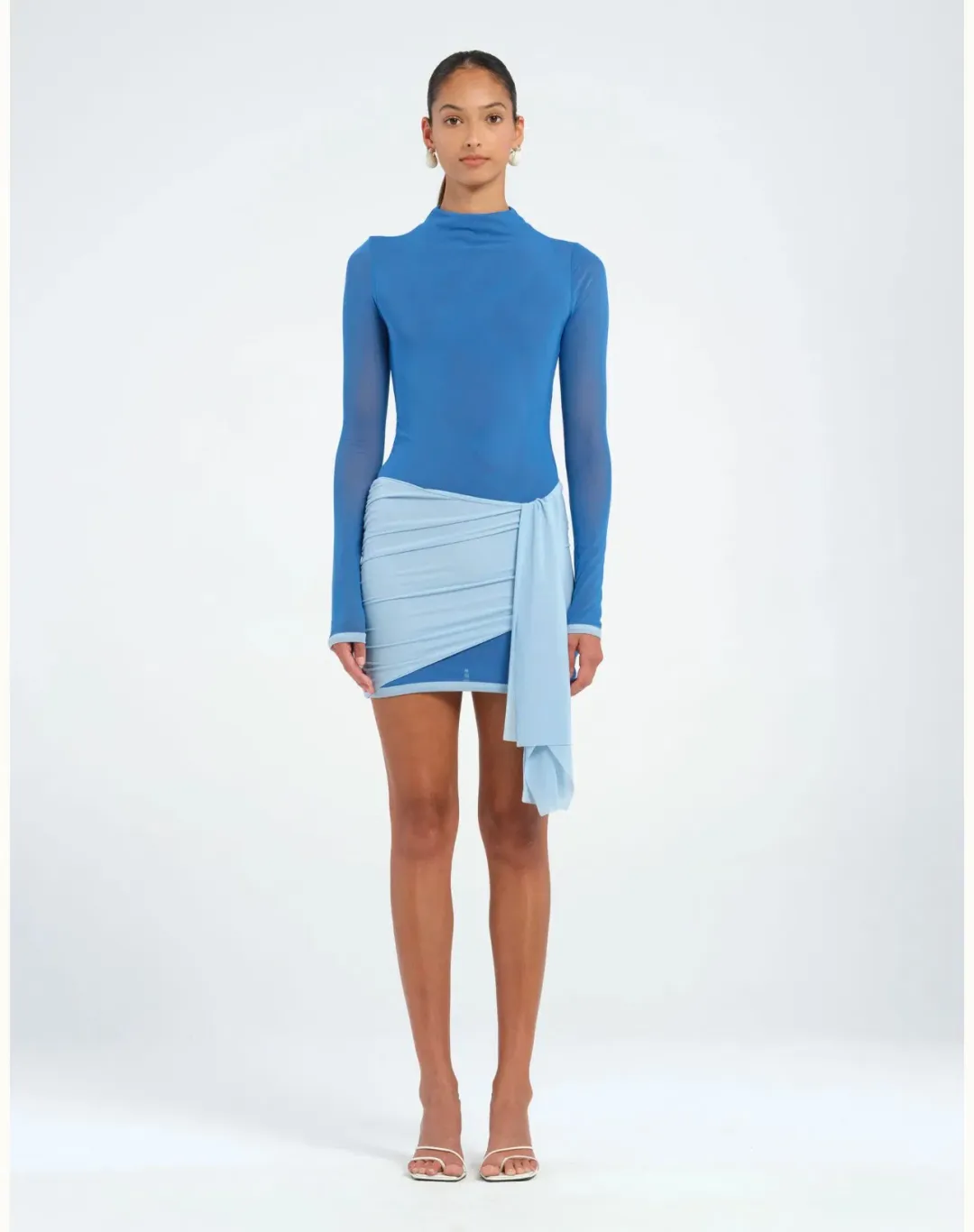 Benni Kingsley Mini Dress Blue Size 8 for rent on The Volte - main image