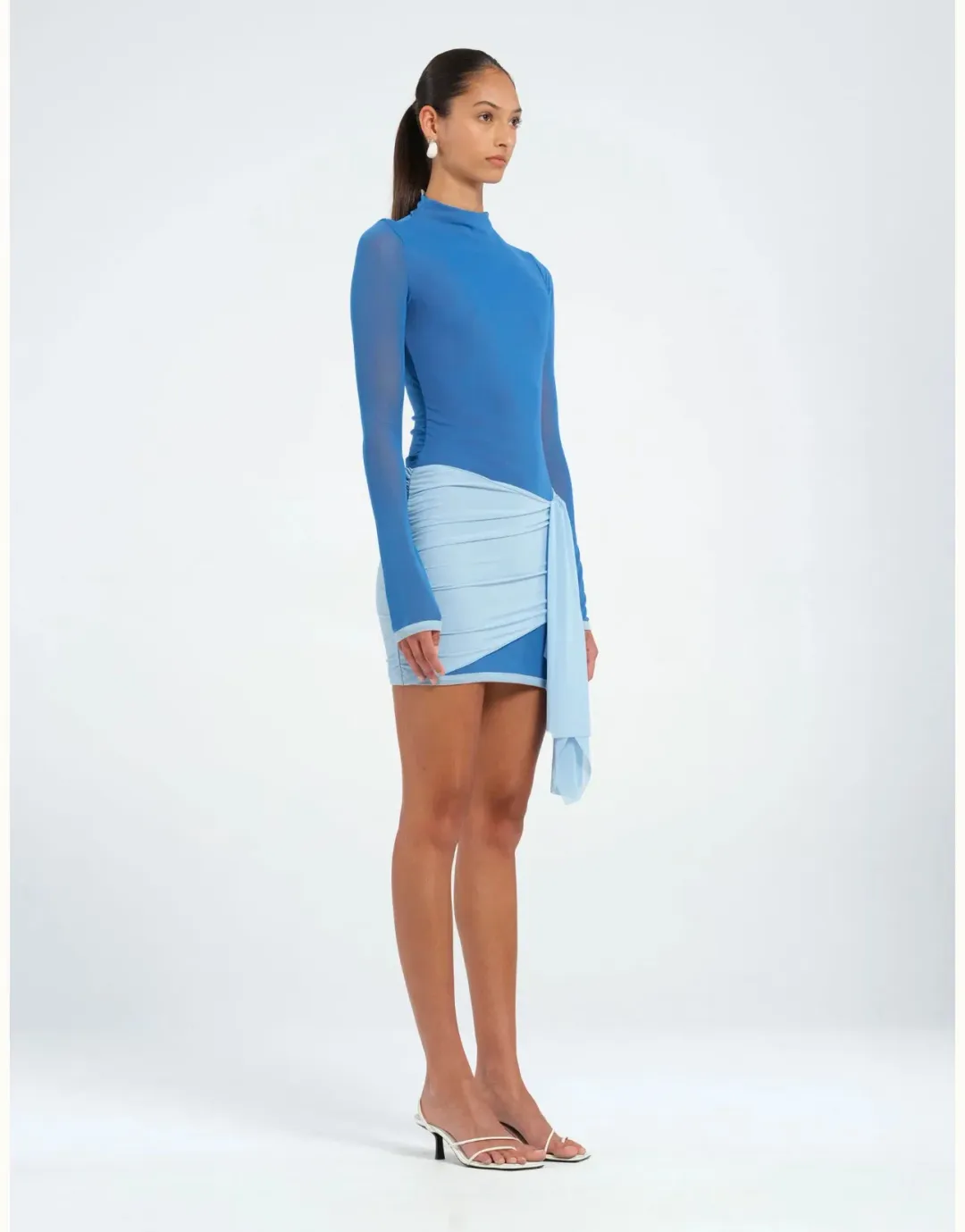 Benni Kingsley Mini Dress  Blue Size 10 for rent on The Volte - main image