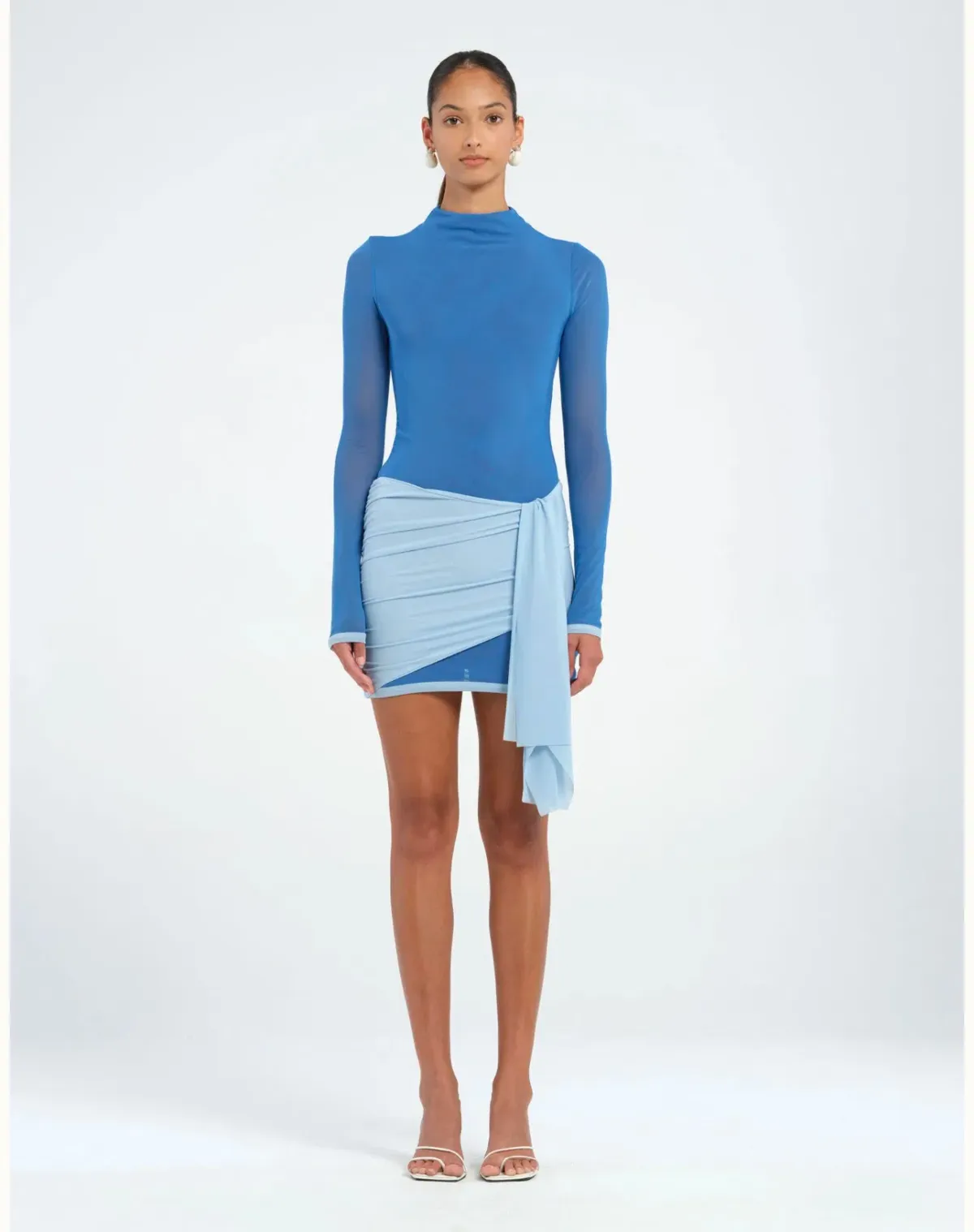 Benni Kingsley Mini Dress  Blue Size 10 for rent on The Volte - main image