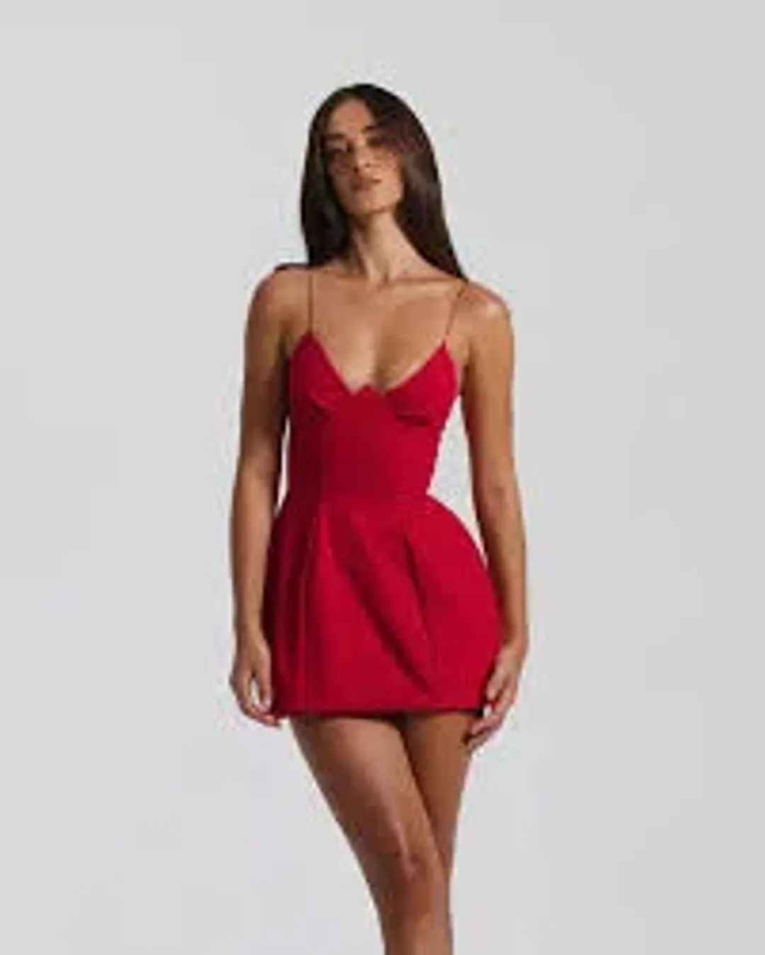 Natalie Rolt Maya Mini Size Red Dress Size 8 for rent on The Volte - main image