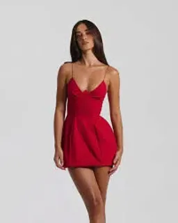 Natalie Rolt Maya Mini Size Red Dress Size 8 for rent on The Volte - image 2