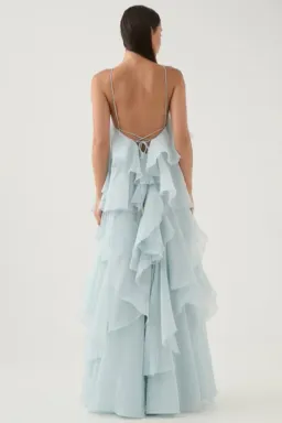 Aje Pandorea Blue Maxi Dress Size 8 for rent on The Volte - image 3