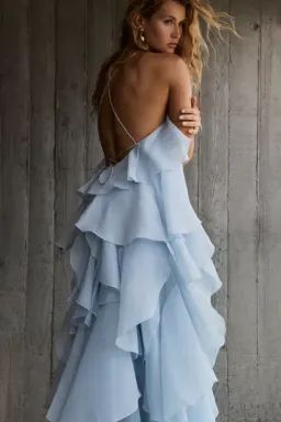 Aje Pandorea Blue Maxi Dress Size 10 for rent on The Volte - image 7