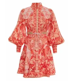 Zimmermann Lyre Billow Sleeve Mini Dress Floral Size 1 / AU 10 for rent on The Volte - image 1