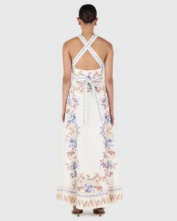 Hansen & Gretel Alanis Linen Maxi Dress Hawaiian Tablecloth Size XS / AU 6 for rent on The Volte - image 2