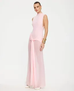 Effie Kats Roza Maxi Dress Petal Pink Size 6  for rent on The Volte - image 1