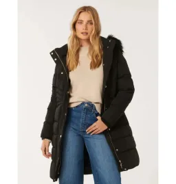 Ariana Belted Puffa Jacket Black Size 16 for rent on The Volte - image 1