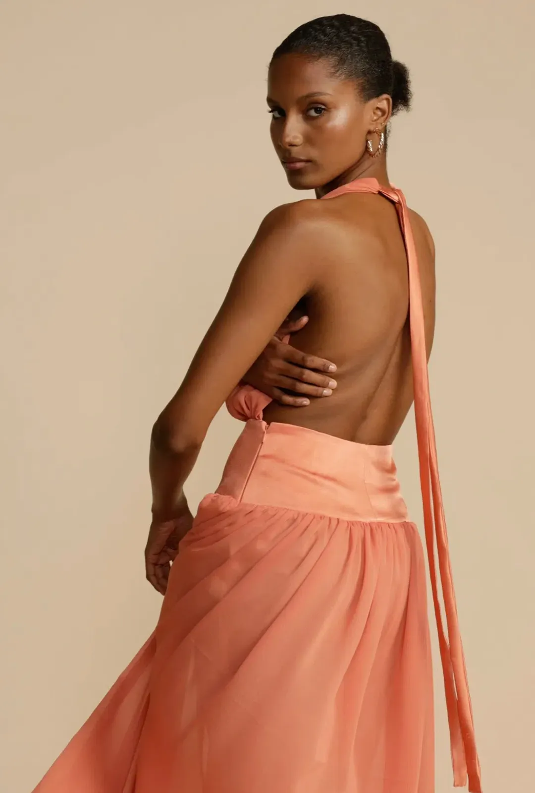 Arcina Ori Selena Maxi Dress Coral Size XS / Size AU 6 for rent on The Volte - main image