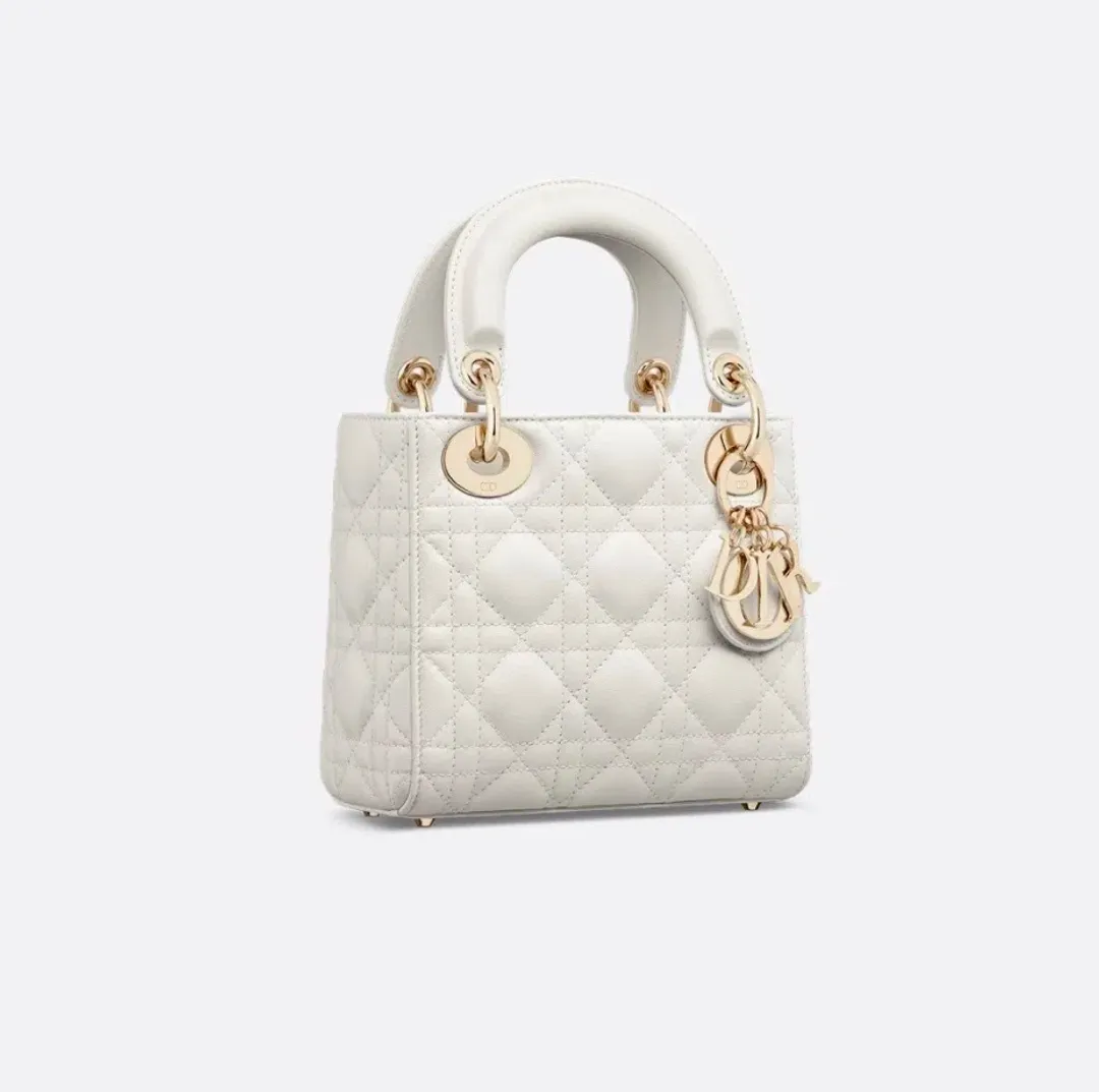 Dior Mini Lady Bag White for rent on The Volte - main image