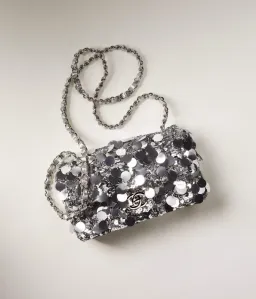 Chanel Sequin Mini Bag Silver for rent on The Volte - image 1