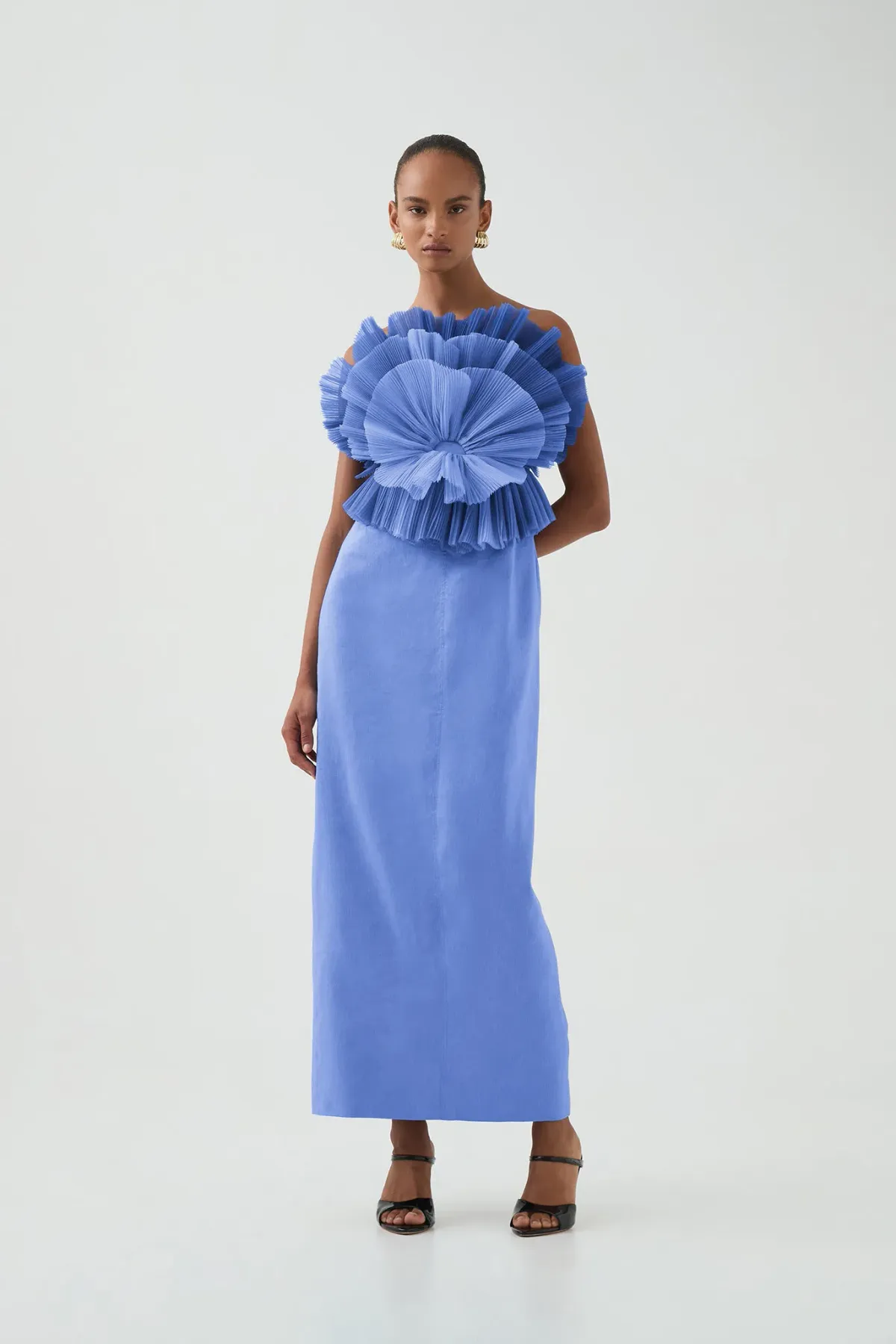 Aje Kira Midi Dress Ocean Wave Size 10 for rent on The Volte - main image