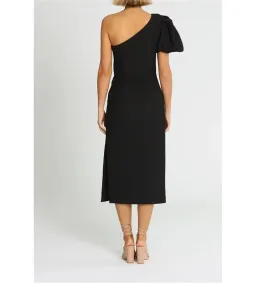 Rebecca Vallance Natalia One Sleeve Midi Dress Black Size AU 14 for rent on The Volte - image 3