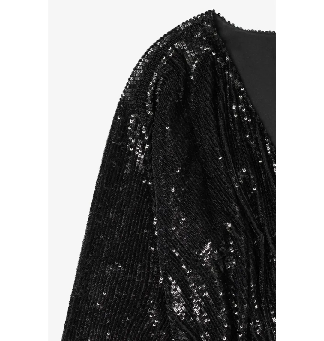 Anine Bing Elena Black Sequin Mini Dress Size L  AU 12 for rent on The Volte - main image