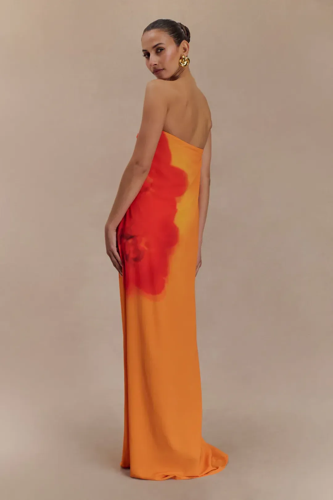 Meshki Amaya Strapless Dress Koi Orchid Print Size 10 for rent on The Volte - main image