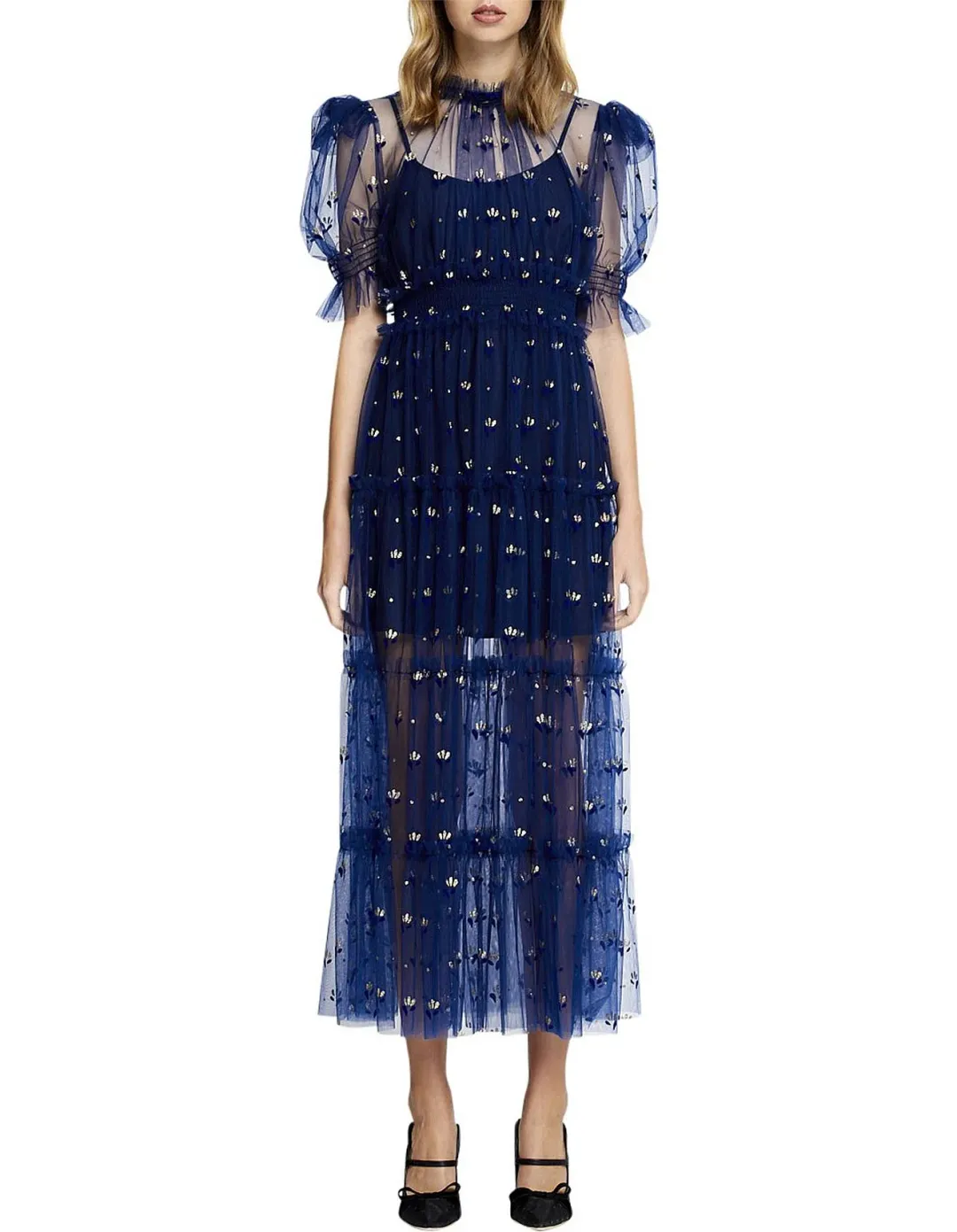 Alice McCall Cowboy Tears Midi Dress Blue Size 8 for rent on The Volte - main image