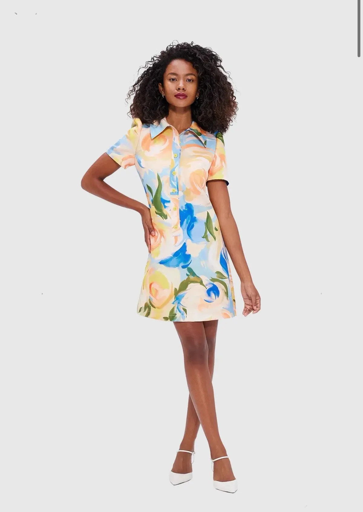 Leo Lin Brooke Mini Dress Print Size 12 for rent on The Volte - main image