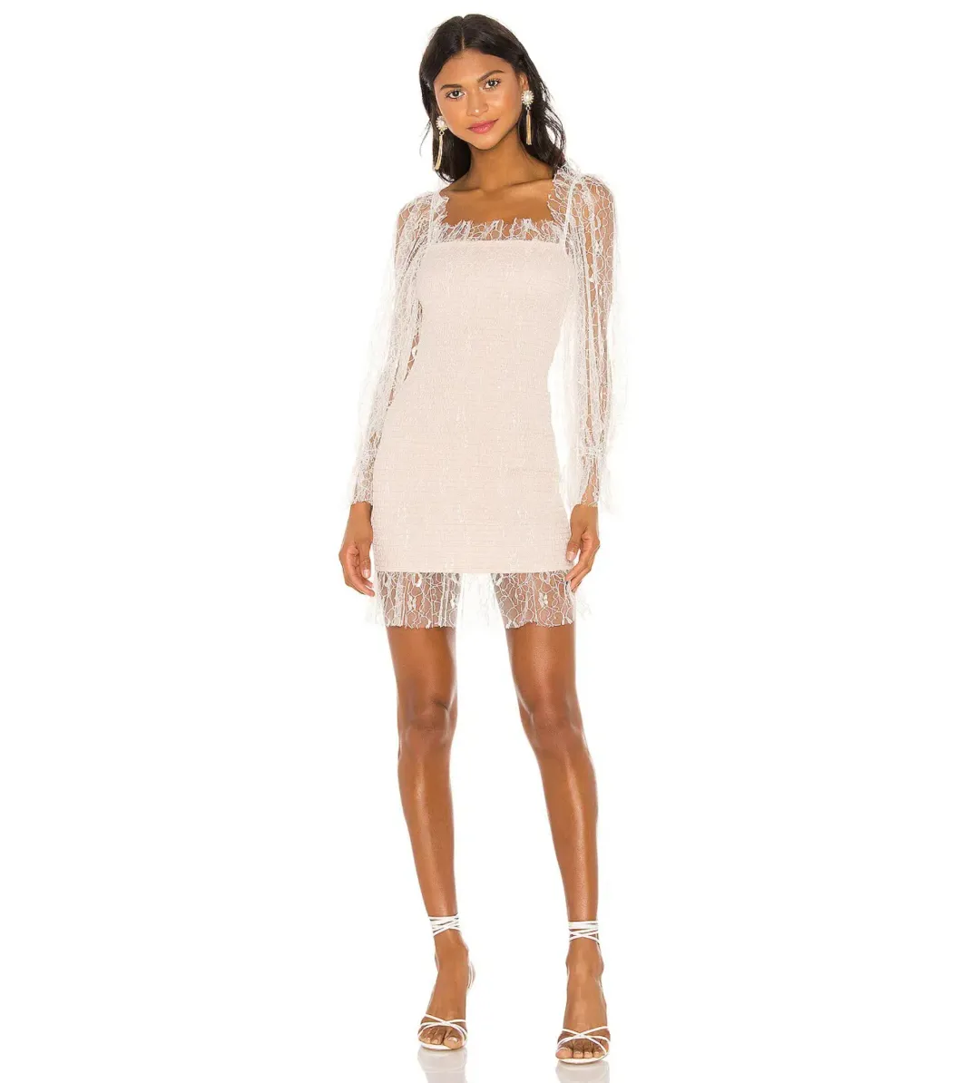Alice McCall After Dark Mini Dress in Soft Shell Pink Size 8  for rent on The Volte - main image
