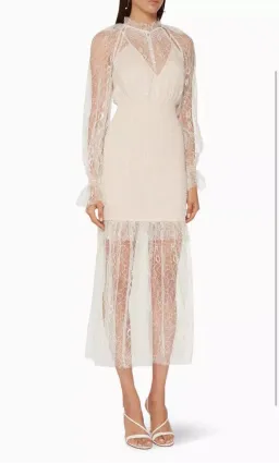 Alice McCall After Dark Midi Dress Soft Shell Pink Size 8  for rent on The Volte - image 4