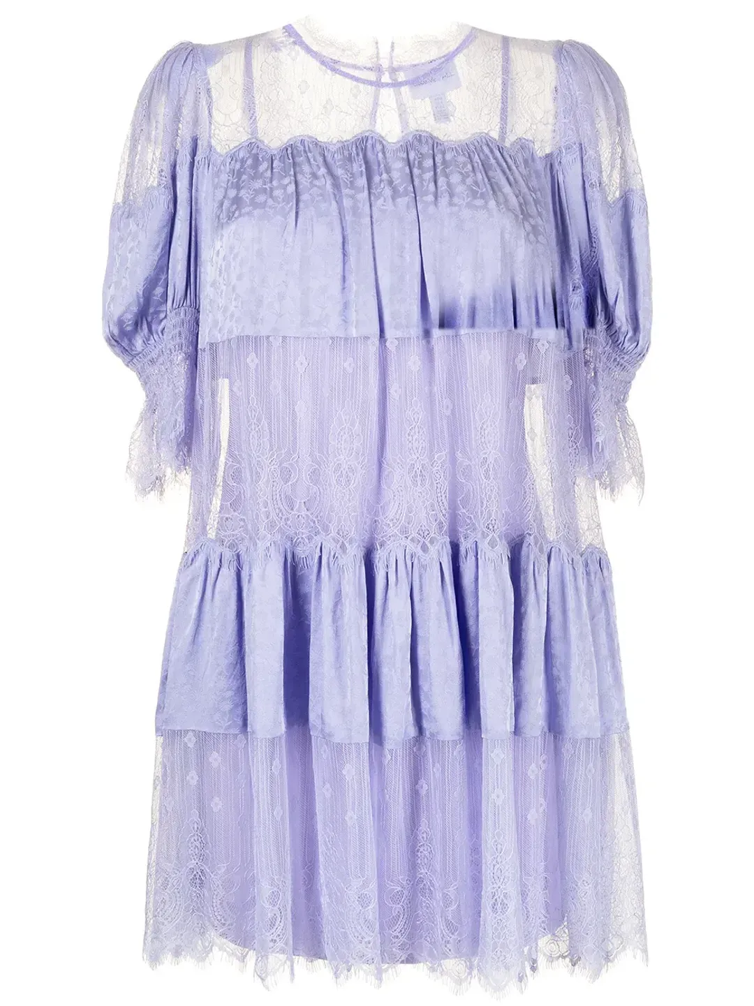 Alice McCall Sun Moon Lace Mini Dress Jacaranda Purple Size 8  for rent on The Volte - main image