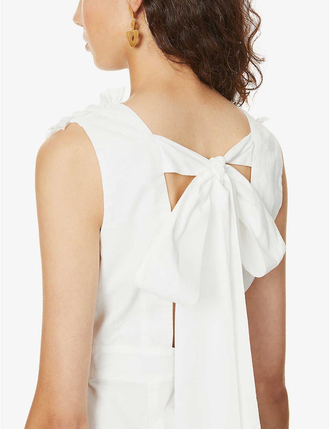 Joslin White Stacey Cotton Dress White Size 6 for rent on The Volte - main image