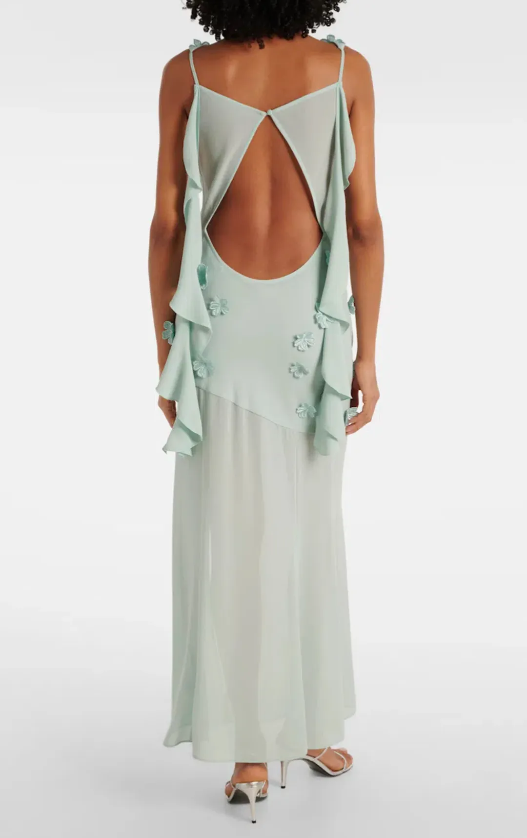 Rotate Birger Christensen Waterfall Maxi Blue Size 8 for rent on The Volte - main image
